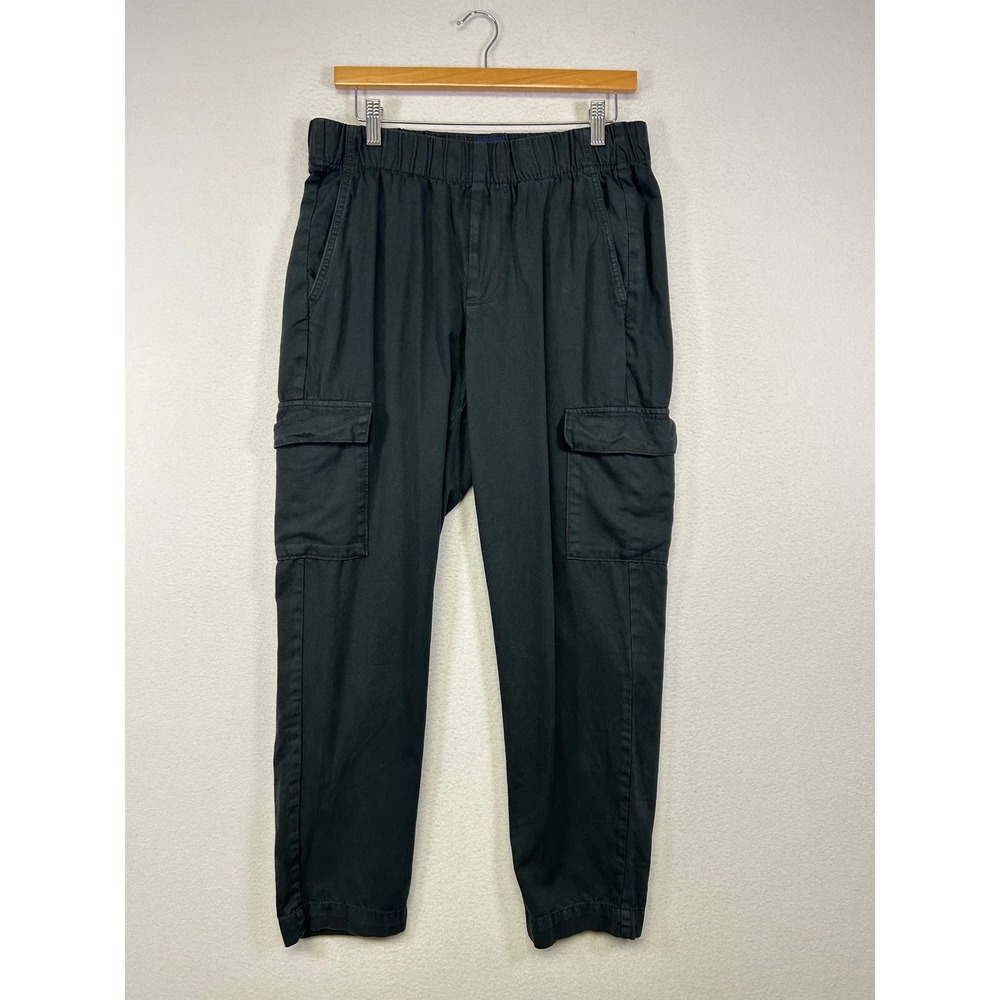 Gorpcore Utilitarian Gap Mens Size M Black Elastic Waist Tapered Cargo Pants